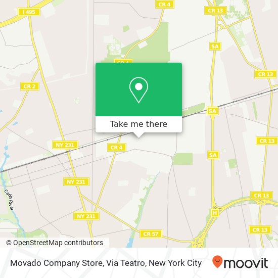 Movado Company Store, Via Teatro map
