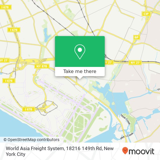 World Asia Freight System, 18216 149th Rd map