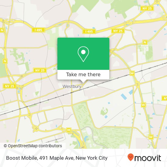 Mapa de Boost Mobile, 491 Maple Ave