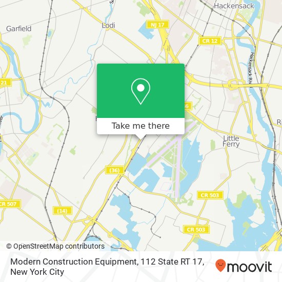 Mapa de Modern Construction Equipment, 112 State RT 17