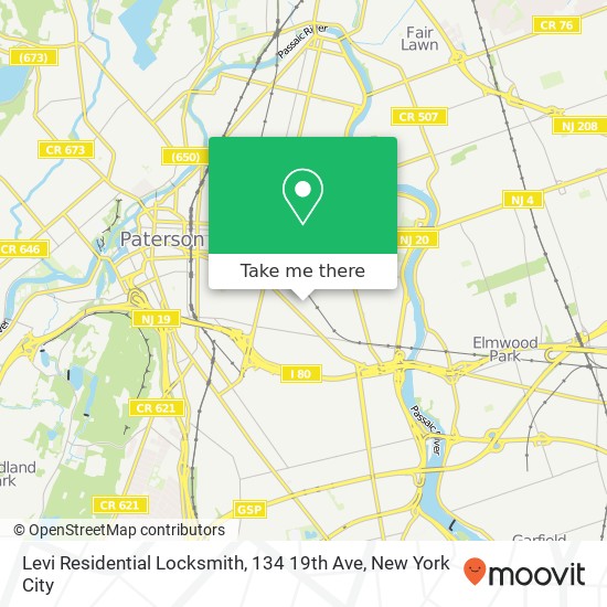 Mapa de Levi Residential Locksmith, 134 19th Ave