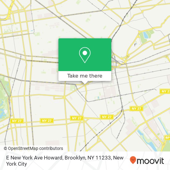 Mapa de E New York Ave Howard, Brooklyn, NY 11233