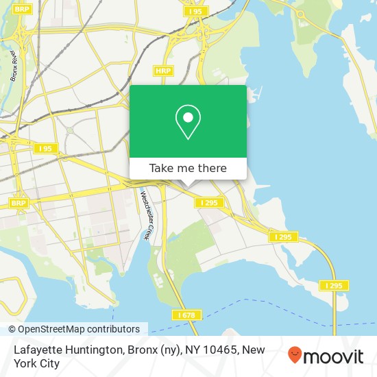 Mapa de Lafayette Huntington, Bronx (ny), NY 10465