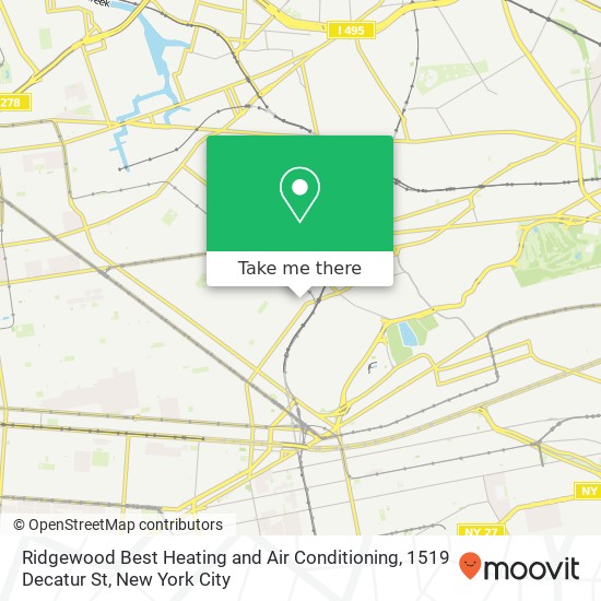Mapa de Ridgewood Best Heating and Air Conditioning, 1519 Decatur St