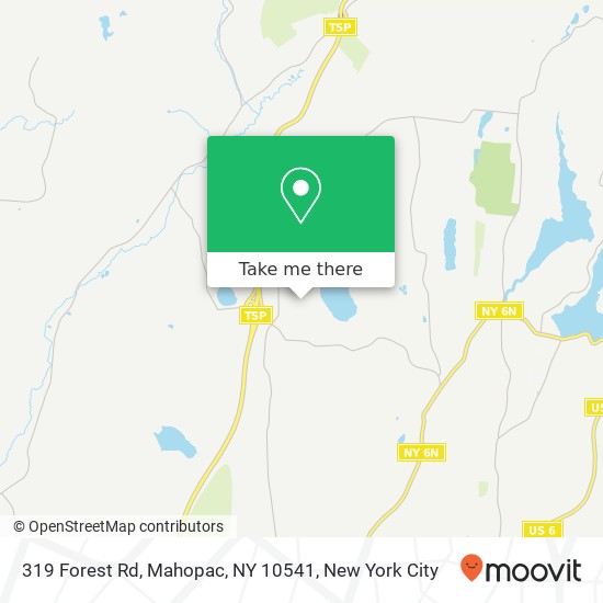 Mapa de 319 Forest Rd, Mahopac, NY 10541