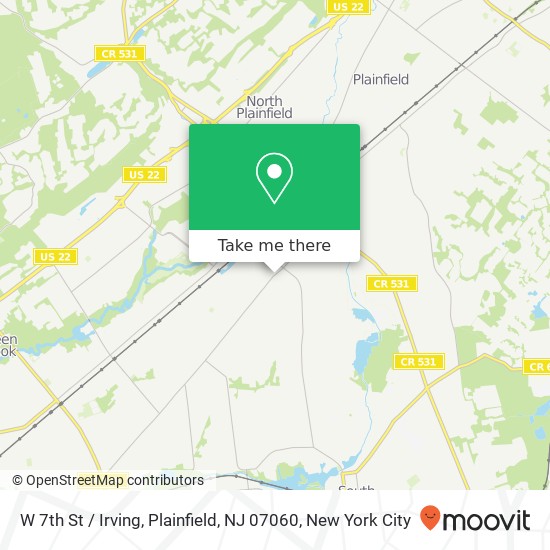 Mapa de W 7th St / Irving, Plainfield, NJ 07060