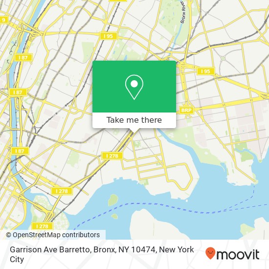 Mapa de Garrison Ave Barretto, Bronx, NY 10474