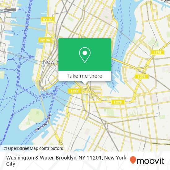 Washington & Water, Brooklyn, NY 11201 map