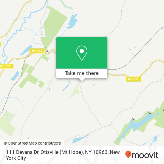 111 Devans Dr, Otisville (Mt Hope), NY 10963 map