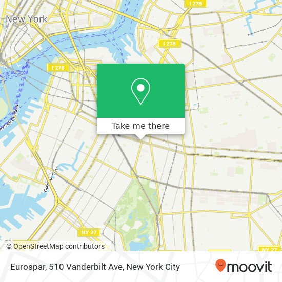 Mapa de Eurospar, 510 Vanderbilt Ave
