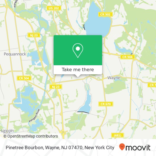 Mapa de Pinetree Bourbon, Wayne, NJ 07470