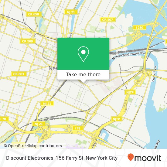 Mapa de Discount Electronics, 156 Ferry St
