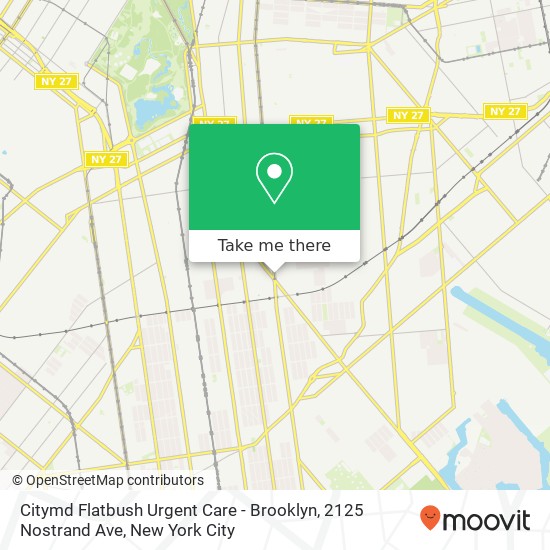 Citymd Flatbush Urgent Care - Brooklyn, 2125 Nostrand Ave map