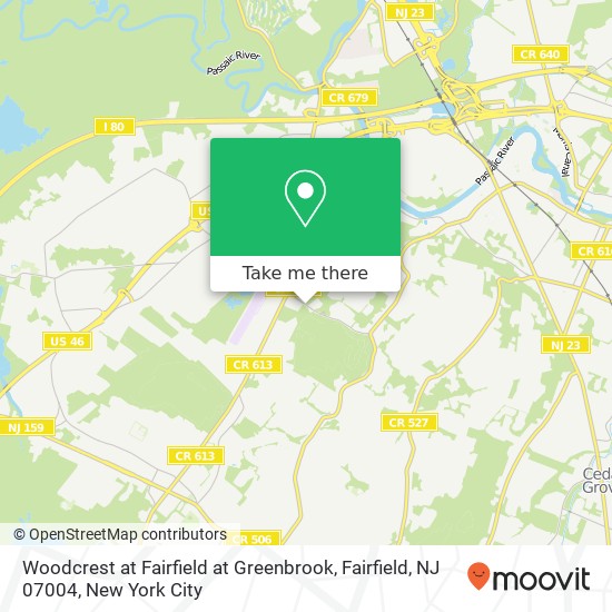 Woodcrest at Fairfield at Greenbrook, Fairfield, NJ 07004 map