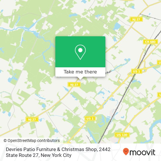 Mapa de Devries Patio Furniture & Christmas Shop, 2442 State Route 27