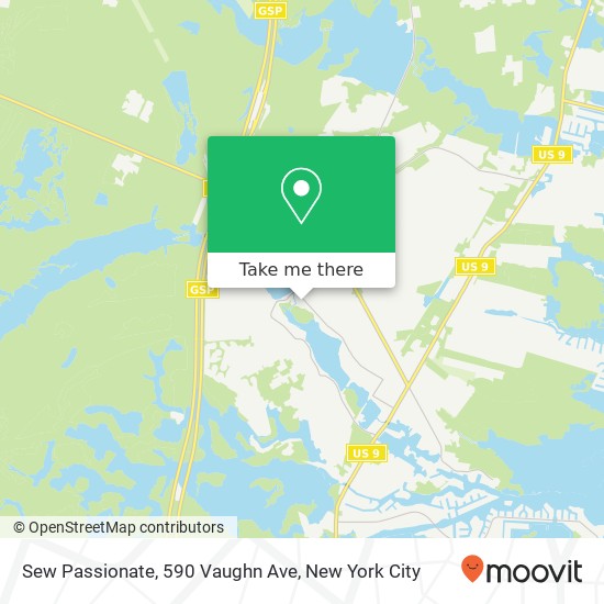 Mapa de Sew Passionate, 590 Vaughn Ave