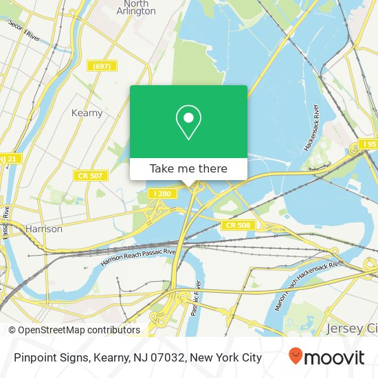 Mapa de Pinpoint Signs, Kearny, NJ 07032