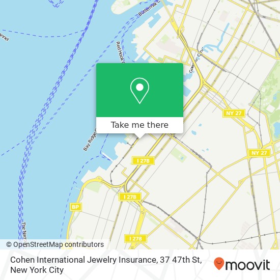 Cohen International Jewelry Insurance, 37 47th St map