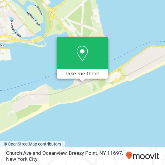 Church Ave and Oceanview, Breezy Point, NY 11697 map