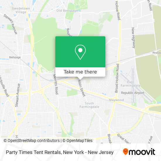Party Times Tent Rentals map