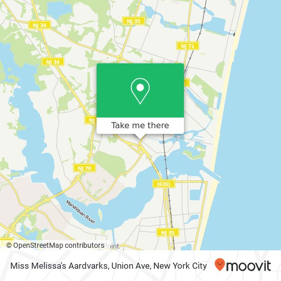 Miss Melissa's Aardvarks, Union Ave map