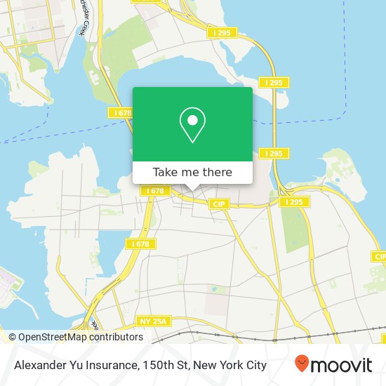 Alexander Yu Insurance, 150th St map