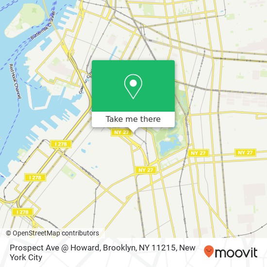 Mapa de Prospect Ave @ Howard, Brooklyn, NY 11215