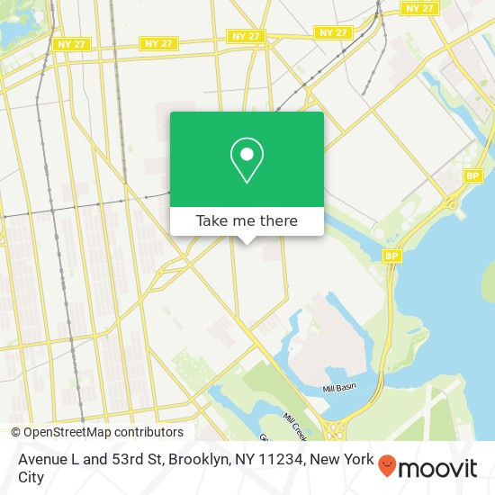 Mapa de Avenue L and 53rd St, Brooklyn, NY 11234