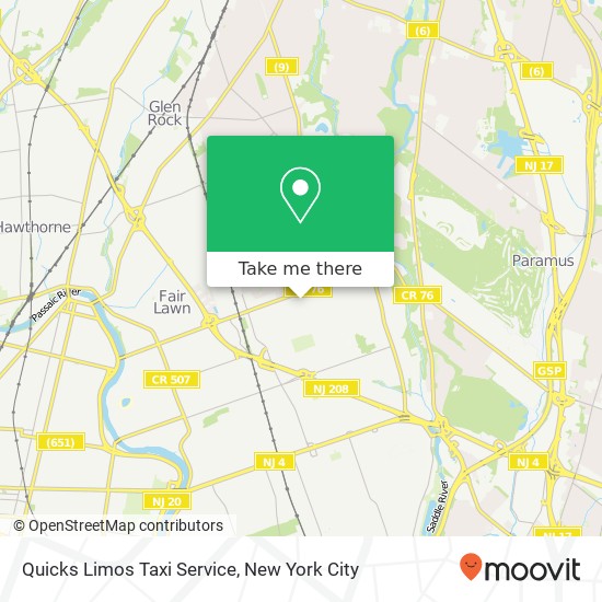 Quicks Limos Taxi Service map