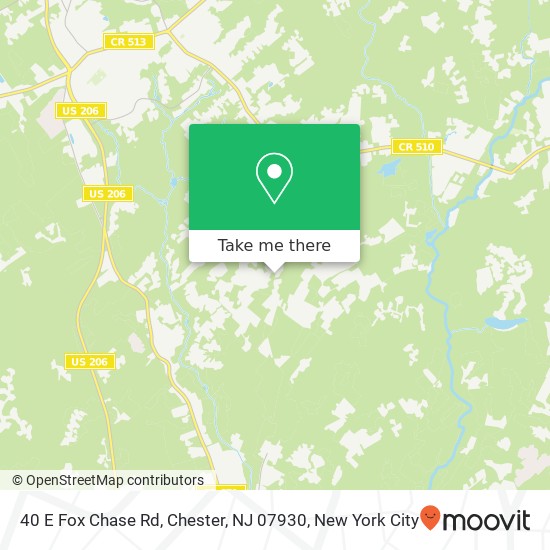 Mapa de 40 E Fox Chase Rd, Chester, NJ 07930