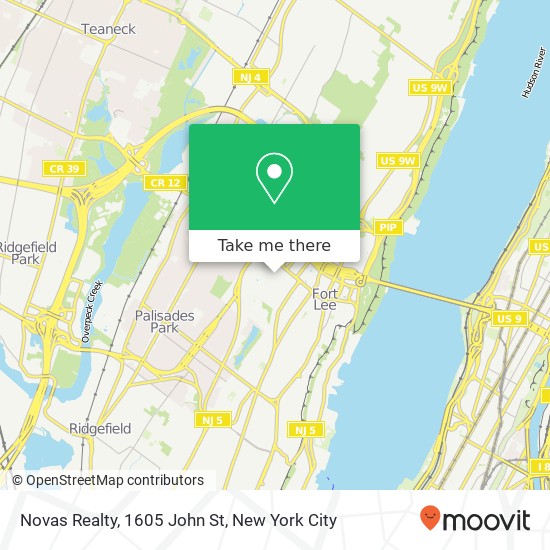 Mapa de Novas Realty, 1605 John St