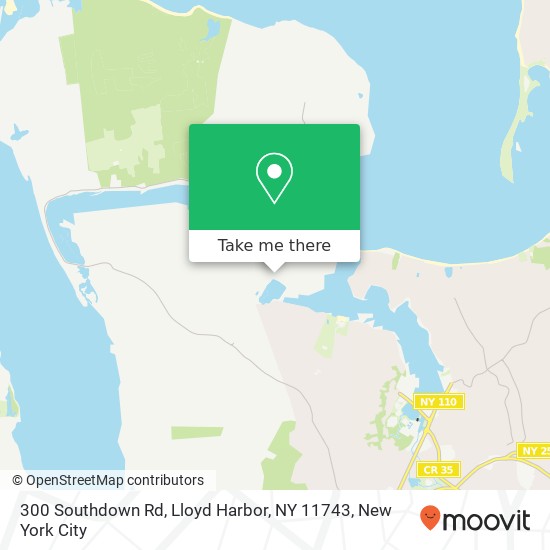 Mapa de 300 Southdown Rd, Lloyd Harbor, NY 11743