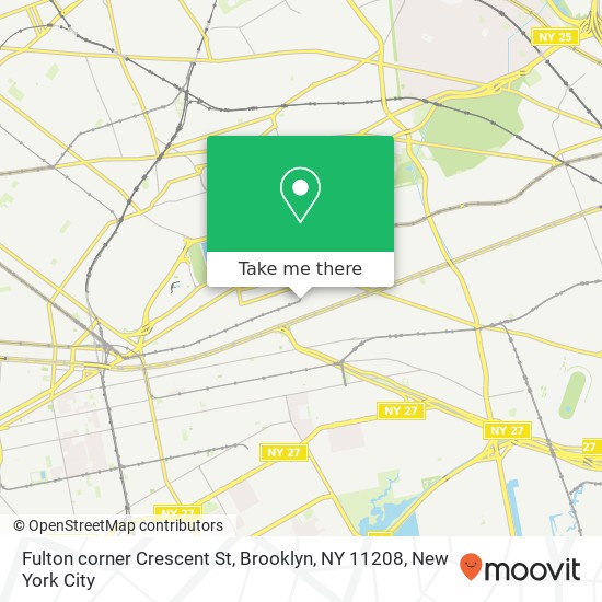 Fulton corner Crescent St, Brooklyn, NY 11208 map