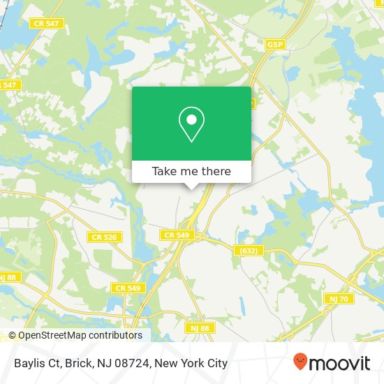 Baylis Ct, Brick, NJ 08724 map