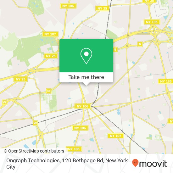 Mapa de Ongraph Technologies, 120 Bethpage Rd