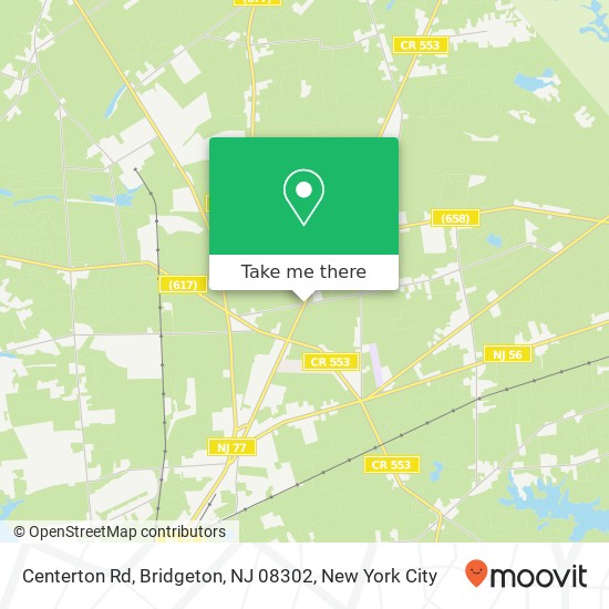 Mapa de Centerton Rd, Bridgeton, NJ 08302