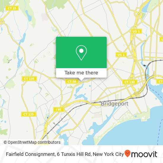 Mapa de Fairfield Consignment, 6 Tunxis Hill Rd