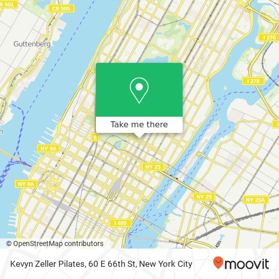 Kevyn Zeller Pilates, 60 E 66th St map