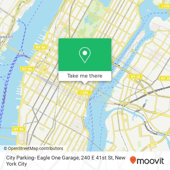 Mapa de City Parking- Eagle One Garage, 240 E 41st St