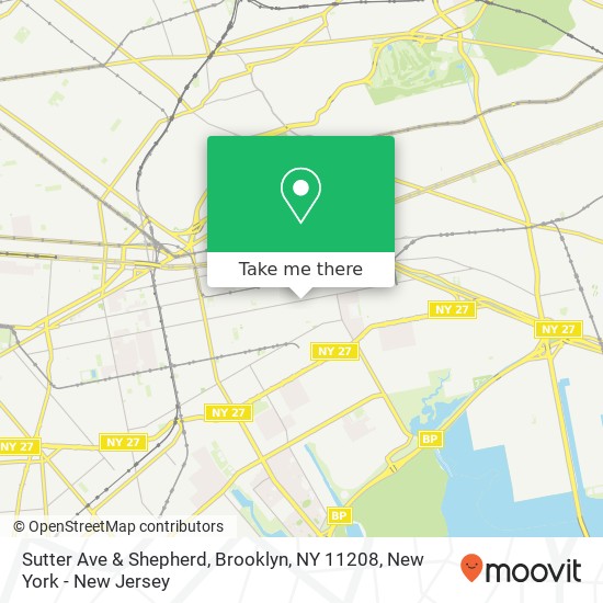 Sutter Ave & Shepherd, Brooklyn, NY 11208 map