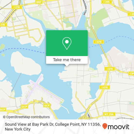 Mapa de Sound View at Bay Park Dr, College Point, NY 11356