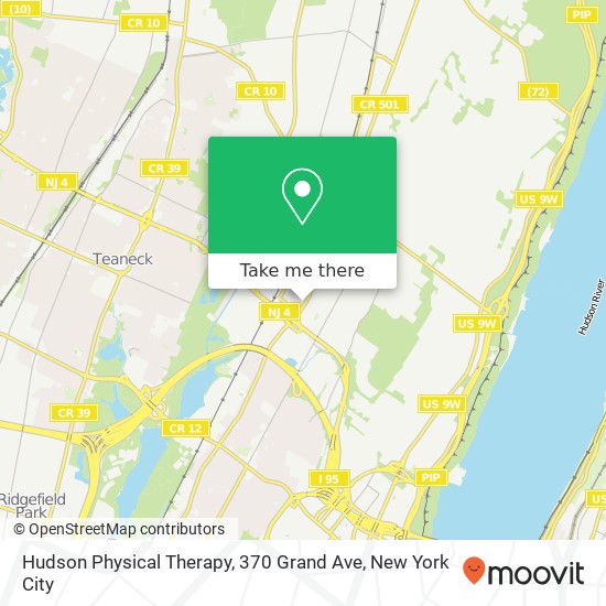 Mapa de Hudson Physical Therapy, 370 Grand Ave