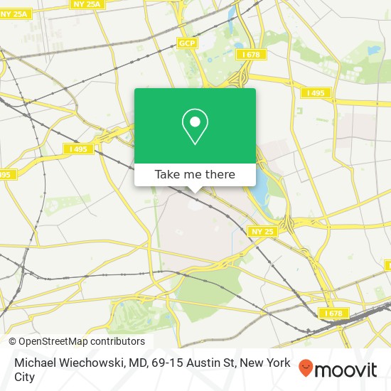 Mapa de Michael Wiechowski, MD, 69-15 Austin St