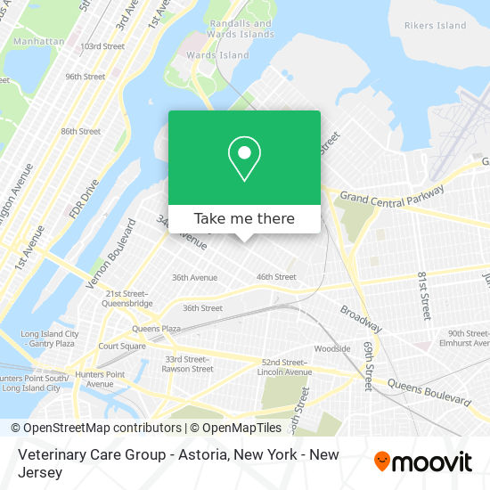 Mapa de Veterinary Care Group - Astoria