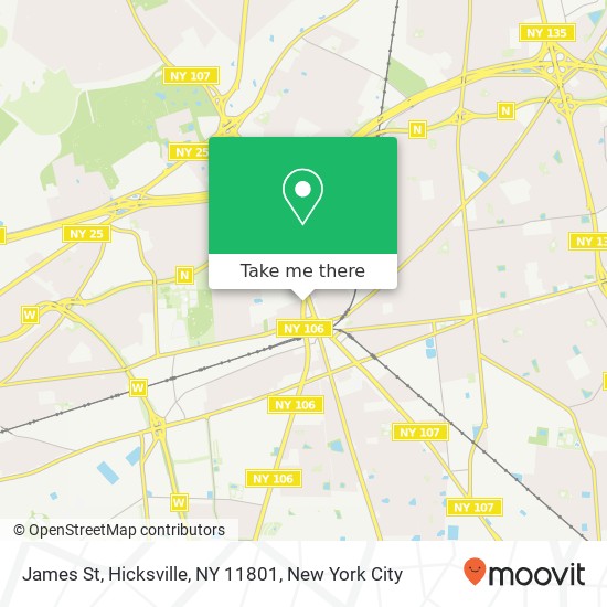 Mapa de James St, Hicksville, NY 11801