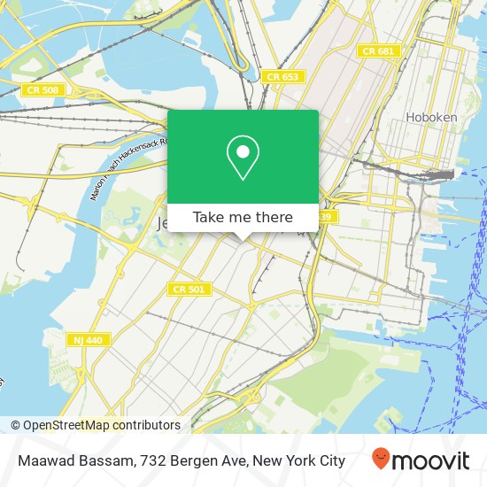 Mapa de Maawad Bassam, 732 Bergen Ave