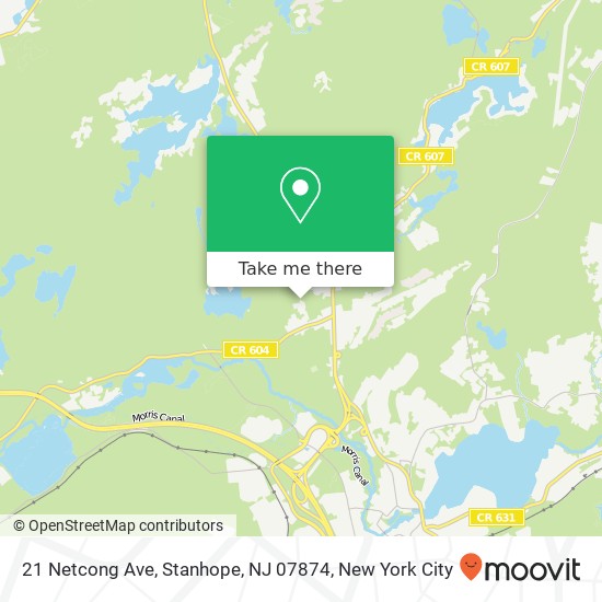 Mapa de 21 Netcong Ave, Stanhope, NJ 07874