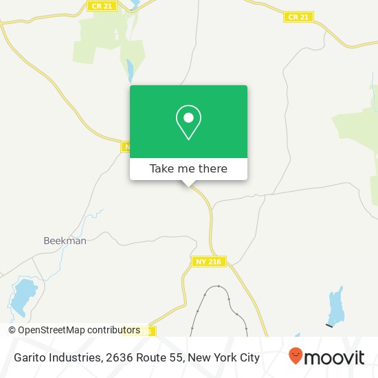 Mapa de Garito Industries, 2636 Route 55