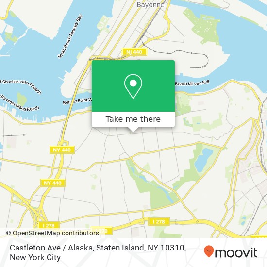 Mapa de Castleton Ave / Alaska, Staten Island, NY 10310