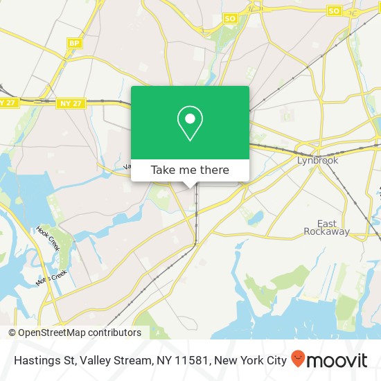 Mapa de Hastings St, Valley Stream, NY 11581